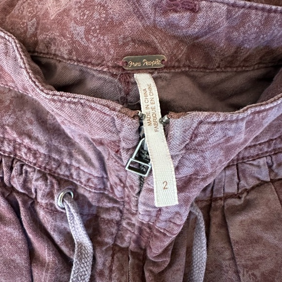 Free People Fly Away Parachute Cargo Pants Purple Dye Size 2 - Picture 9 of 11